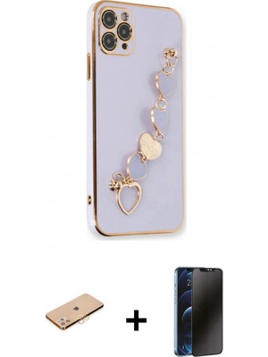 Pileli Store Pilelistore™ iPhone 11 Pro Kılıf Nova Işık Prime - Siyah 3D Antistatik Hayalet Cam Ekran Koruyucu + Renkli Kamera Lens Koruma Cam - Tu