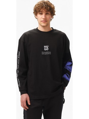 Hugo Dapurlsli Erkek Siyah Sweatshirt