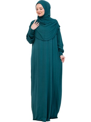 Modish Group Tek Parça Namaz Elbisesi Seti, Viskon Yumuşak Tesettür Abaya, Rahat Hazır Şal Başörtüsü Takım