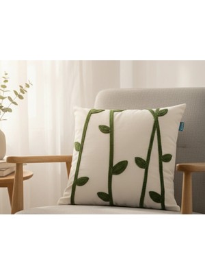Rolivs Botanika Dekoratif Kırlent Kılıfı 47X47 cm Fermuarlı Yıkanabilir (NK1002)