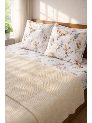 Bella Home Çift Kişilik Pamuklu Petek Pike Takımı | Doğal Dokulu, Şık ve Rahat Kullanım