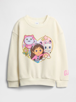 Gap Kız Bebek Beyaz Gap Relaxed Grafik Sweatshirt