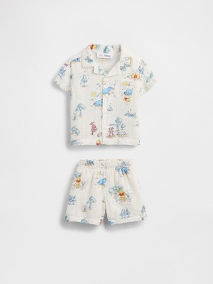 Gap Bebek Beyaz Winnie The Pooh Pamuk Gauze Outfit Set