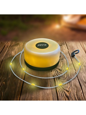 Petrix 34600 Taşınabilir Sarmalı Peri Ledli Kamp Lambası - Beyaz
