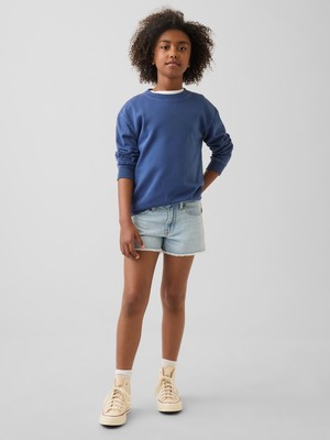 Gap Kız Çocuk Açık Mavi Low Rise Stride Denim Şort