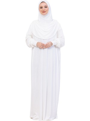 Modish Group Tek Parça Namaz Elbisesi Seti, Viskon Yumuşak Tesettür Abaya, Rahat Hazır Şal Başörtüsü Takım