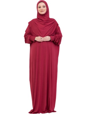 Modish Group Tek Parça Namaz Elbisesi Seti, Viskon Yumuşak Tesettür Abaya, Rahat Hazır Şal Başörtüsü Takım