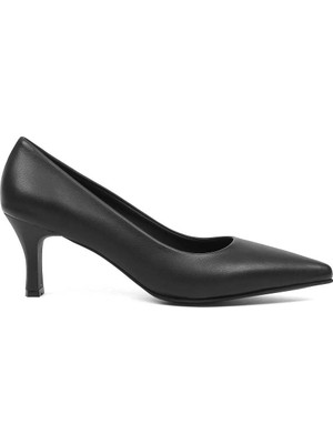 Celal Gültekin Kadın Siyah Ince Topuklu Deri Stiletto