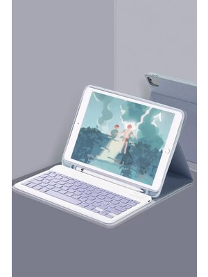 MarkEntegra Newface Ipad 10.2 (9.nesil) Kılıf KC01 Smart Klavyeli Tablet Kılıfı - Lacivert