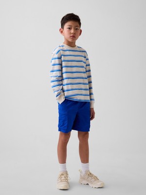 Gap Erkek Çocuk Kobalt Mavisi Relaxed Quick-Dry Kargo Şort