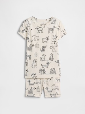 Gap Bebek Kırık Beyaz %100 Organik Pamuk Pijama Takımı