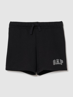 Gap Erkek Bebek Siyah Relaxed Logo Fransız Havlu Kumaş Pull-On Şort