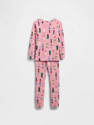 Gap Bebek Pembe Gap %100 Organik Pamuk Holiday Pijama Takımı