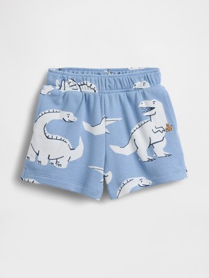 Gap Erkek Bebek Açık Mavi Vintagesoft Terry Grafik Baskılı Şort Nefes Alabilir Pamuklu Regular Fit Tasarım