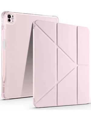 MarkEntegra Newface Ipad Air 13 (2024) Kılıf Kalemlikli Mars Tablet Kılıfı - Rose Gold