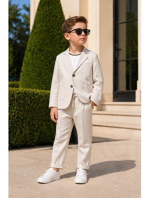 tinytrends Erkek Çocuk Cotton Spor Takım Elbise Bayramlık/düğün/özel Gün