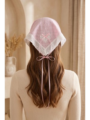Katia & Bony Pötikareli Dantelli Taç Şeklinde Bandana Pembe
