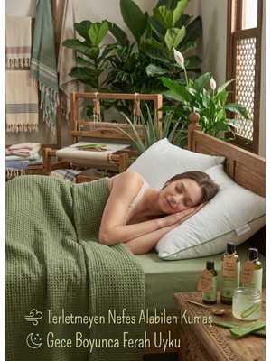 Vivesta Home Aloe Vera Yastık 50x70 Nefes Alabilen Terletmeyen Yumuşak Uyku Yastığı Anti Alerjik Aloe Vera Kumaş