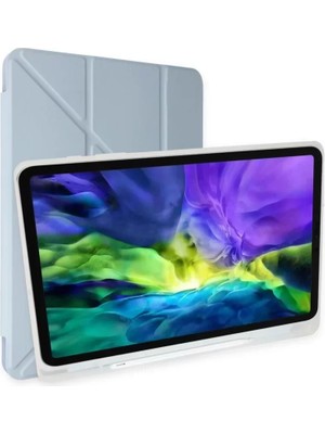 MarkEntegra Newface Samsung Galaxy T737 Tab S7 Fe 12.4 Kılıf Kalemlikli Mars Tablet Kılıfı - Mavi