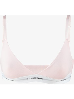 Guess Triangle Eco Cuddle Jersey 180 gr Kadın Pembe Sütyen