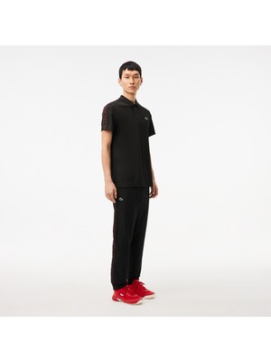 Lacoste Erkek Relaxed Fit Baskılı Siyah Eşofman Altı