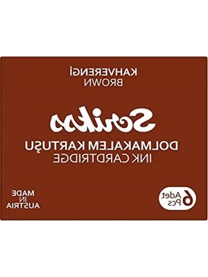 Calperia Kahverengi Dolma Kalem Kartuşu, 6'lı Paket