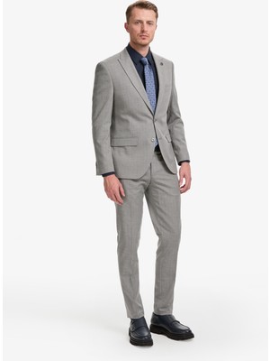 Pierre Cardin Erkek Füme Ex. Slim Fit Çizgili Takım Elbise 50325234-VR058