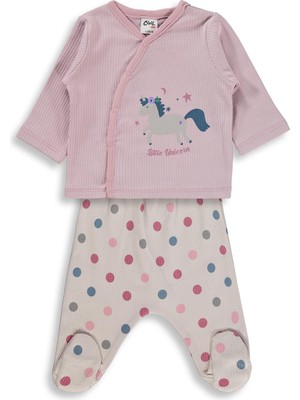 Civil Baby Unicorn Baskılı 1-9 Ay Pijama Takımı - Pembe