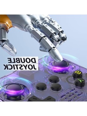 Aesco R36S El Oyun Konsolu, 3,5 Inç IPS Retro Video Oyun Konsolu (Mor)