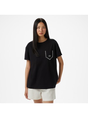 Liu Jo Kadın Siyah T-Shirt