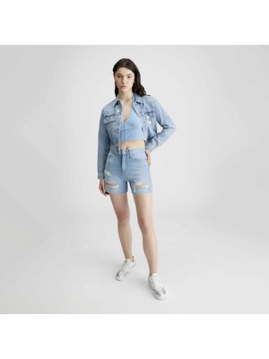 Calvin Klein Kadın Mavi Şort