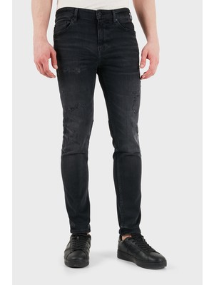 Boss Pamuklu Slim Fit Normal Bel Dar Paça Jeans Erkek Kot Pantolon 50559888 006