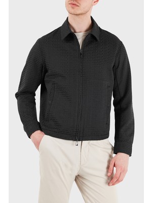 Emporio Armani Tamamı Logolu Pamuklu Regular Fit Mont Erkek Mont EM004955 AF13688 U8168