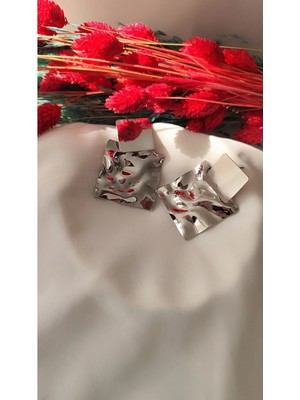İpar Aksesuar Press Küp Metal Silver Küpe