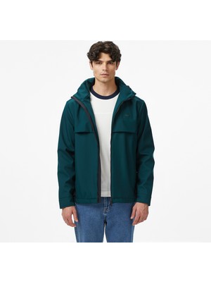 Lacoste Erkek Kapüşonlu Koyu Yeşil Yağmurluk