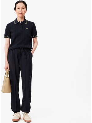 Lacoste Kadın Oversize Fit Lacivert Pantolon