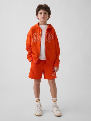 Gap Erkek Çocuk Turuncu Relaxed Gap Logo Fransız Havlu Kumaş Pull-On Şort
