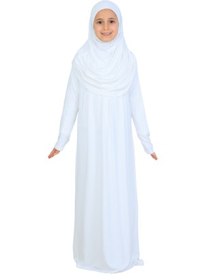 Modish Group Kız Çocuk Namaz Elbisesi – Yumuşak Viskon Giyim Abaya & Hijab + Çanta Seti