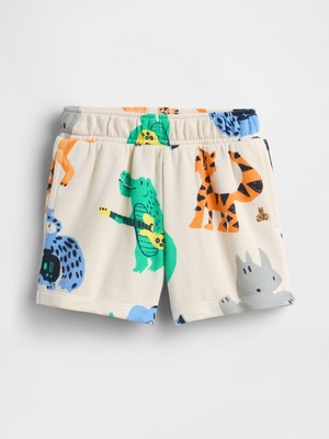 Gap Erkek Bebek Krem Vintagesoft Terry Grafik Baskılı Şort