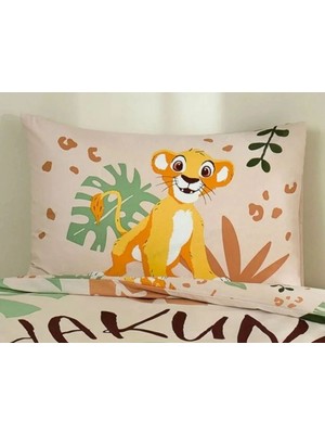 Taç Zorluteks Lisanslı Aslan Kral Desenli % 100 Pamuk Kumaş 1 Adet Yastık Kılıfı 50X70 cm