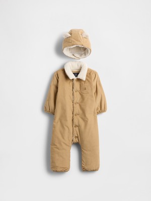 Gap Bebek Kahverengi Kadife & Sherpa Outfit Set