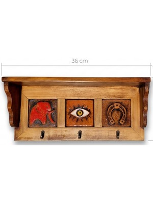 Portmanto Duvar Askılığı, Şans Spiritüel Temalı Elbise, Havlu, Bornoz ASKISI16X36X9 cm