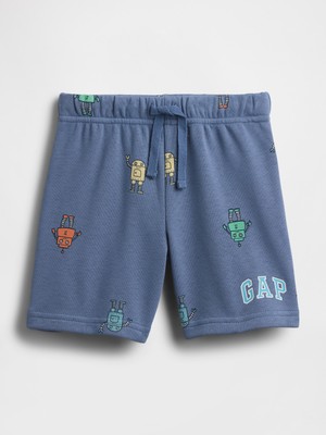Gap Erkek Bebek Mavi Relaxed Fransız Havlu Kumaş Logo Pull-On Şort