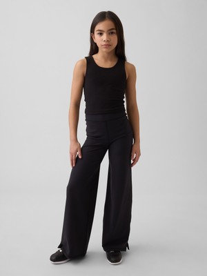 Gap Kız Çocuk Siyah Performans Wide-Leg Leggings Tayt