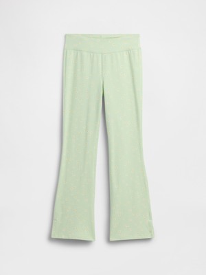 Gap Kız Çocuk Yeşil Kids Pull-On Stretch Jersey Flare Leggings