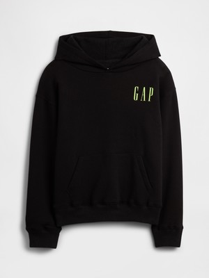 Gap Erkek Çocuk Siyah Relaxed Gap Grafik Sweatshirt