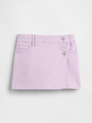 Gap Kız Çocuk Lila Denim Şort Etek