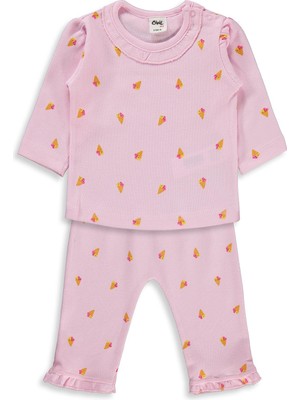 Civil Baby Dondurma Empirme 6-18 Ay Pijama Takımı - Pembe