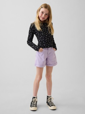 Gap Kız Çocuk Lila Denim Midi Şort