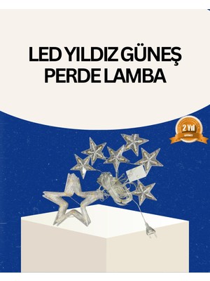 Nevamel® Iç Mekan Uyumlu Yıldız Peri LED Perde 3x3 Metre